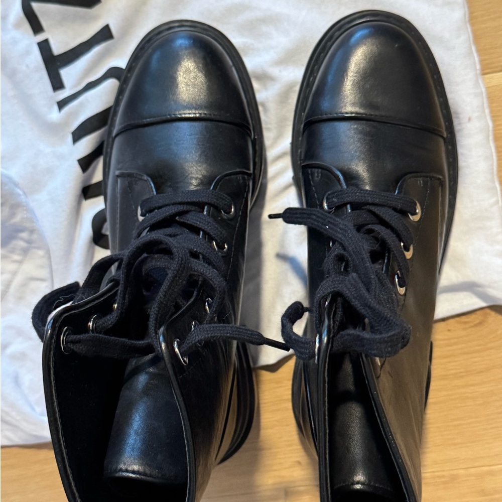 SCHUTZ black Women's Combat Boots - Picture 2 of 5